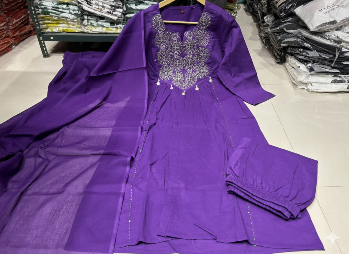 Cotton Office Wear Kurti Pant Set