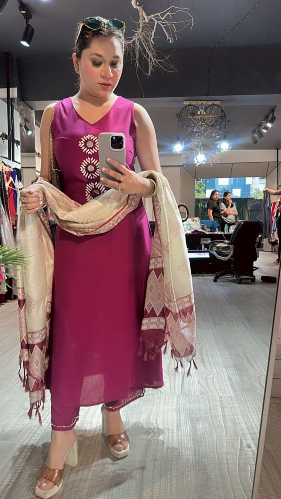 Khadi Cotton Suit Set with Digital Print Dupatta