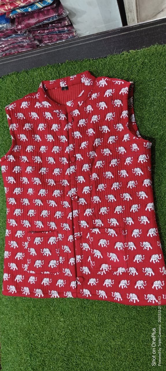 Heavy Cotton Kurti Pant Jacket Set